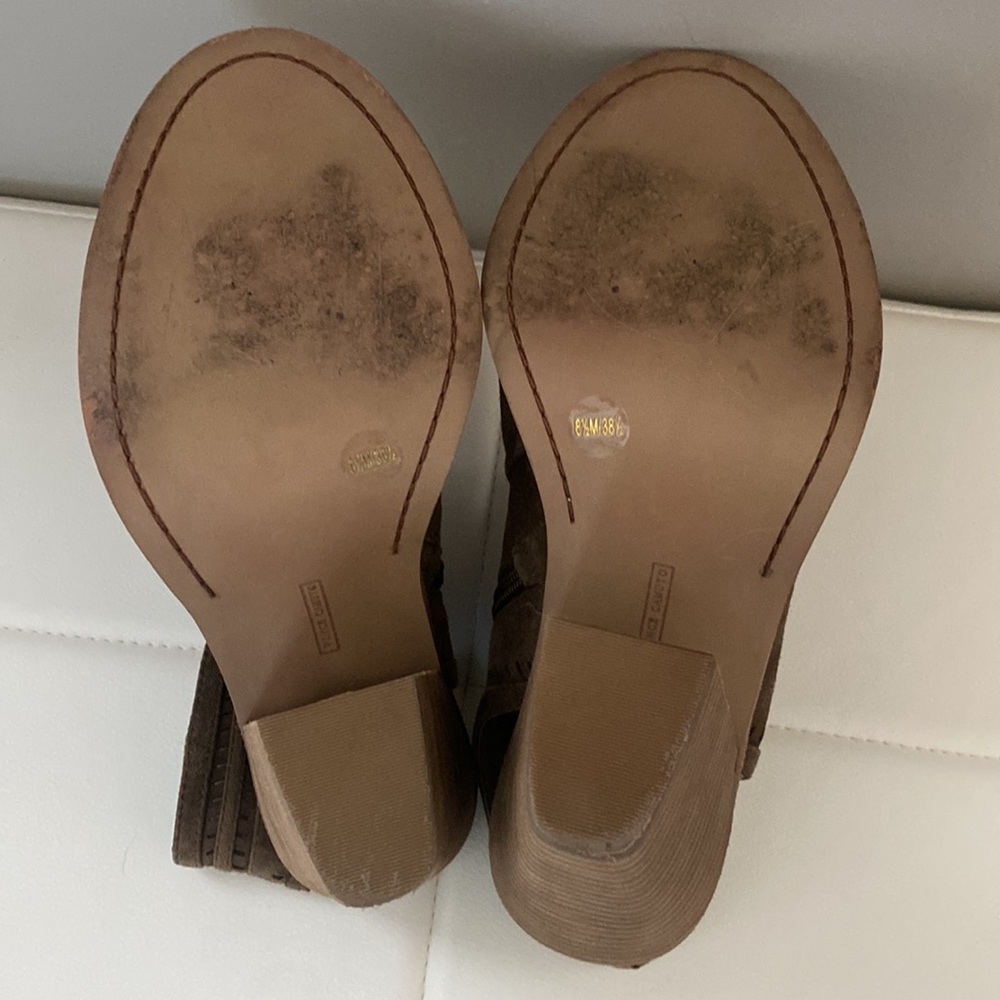 Vince Camuto Open Toed Suede Bootie - image 4